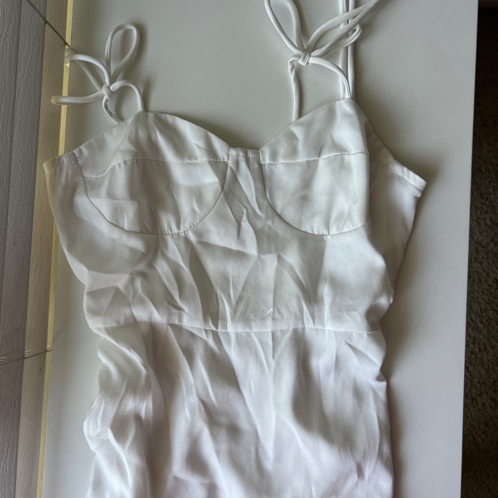 White Spaghetti Dress